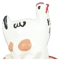 condomerie - preservativo decorativo pintado a mano pollo blanco