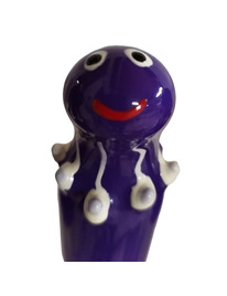 condomerie - preservativo decorativo pintado a mano pulpo morado