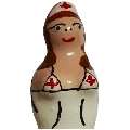 condomerie - handpainted novelty condoms nurse brunette