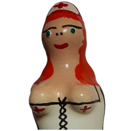condomerie - handpainted novelty condoms nurse redhead