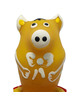 condomerie - handpainted novelty condoms pig sitting yellow