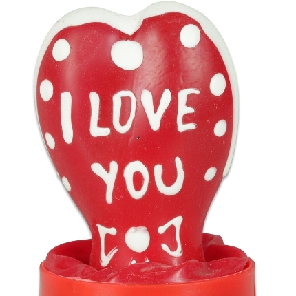 condomerie - handpainted novelty condoms heart - i love you model 2