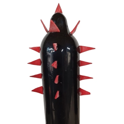 condomerie - handpainted novelty condoms black cactus