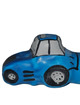 condomerie - preservativo decorativo pintado a mano tractor azul xl