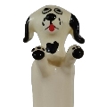 condomerie - preservativo decorativo pintado a mano perro blanco feliz
