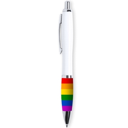 pride - lgbt flag white biros