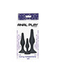 Toyjoy - anal play curvy companions plug anal 3 piezas negro