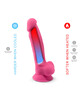 silexd - pene realÍstico modelo 7 rosa brillo en la oscuridad