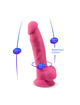 silexd - pene realÍstico modelo 7 rosa brillo en la oscuridad