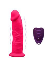 silexd - pene realÍstico modelo 2 rosa + control remoto lrs 17 cm