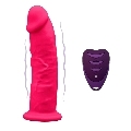 silexd - pene realÍstico modelo 2 rosa + control remoto lrs 17 cm