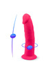 silexd - pene realÍstico modelo 2 rosa + control remoto lrs 17 cm