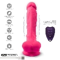 silexd - pene realÍstico modelo 18 rosa vibraciÓn + control remoto lrs