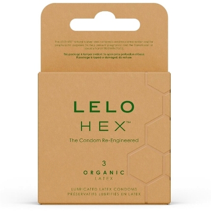 lelo - hex organic preservativo caja 3 uds