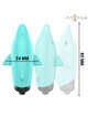 Intense - echo vibrating bullet dolphin blue 8 x 4.7 cm
