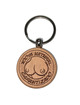 Diablo picante - wooden breast-shaped keychain