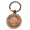 diablo picante - wooden breast-shaped keychain