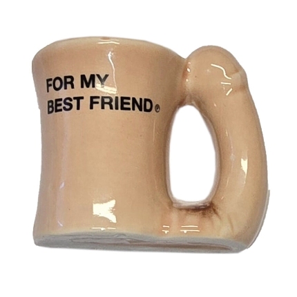 diablo picante ceramic mug magnet with penis handle “for my best friend”