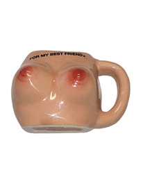 diablo picante shot glass magnet with breasts “for my best friend”