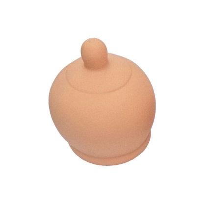 diablo picante - flesh-colored breast-shaped stress toy
