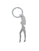 Diablo picante - keyring with female silhouette in silver color with beer opener