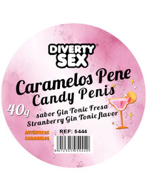 diablo picante - 20 caramelos con forma de pene con sabor gin tonic