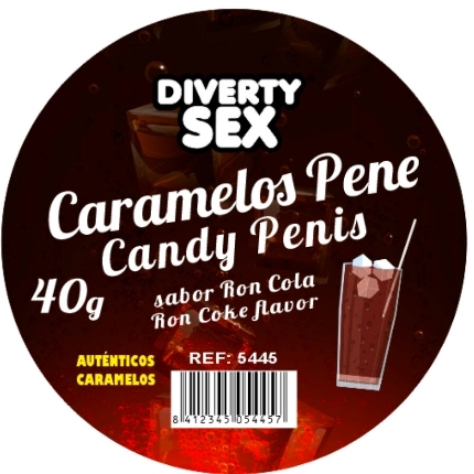 20x Rebuçados Diablo Pénis Rum Cola