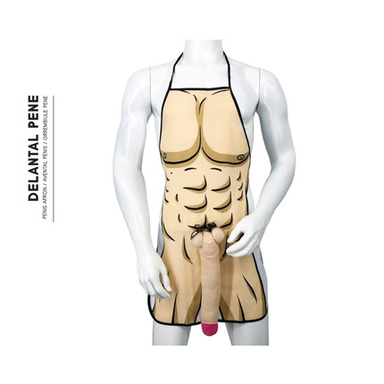 Avental Diablo Musculado Pénis 3D