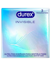 3x Preservativos Durex InvisÍvel Ultra Fino