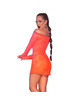 chilirose - cr 4859 mini vestido naranja m
