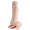 basix - pene de gelatina ondas estimuladoras natural 18 cm