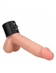 kink - leather penis ring with pressure closure 18 x 5 cm