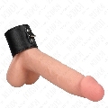 kink - leather penis ring with pressure closure 18 x 5 cm