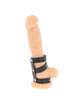 kink - triple leather penis ring with pressure closure