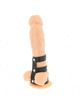kink - triple leather penis ring with pressure closure