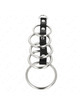 kink - 5 metal penis rings 3.2 cm to 5 cm connected by leather