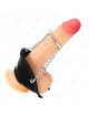 kink - penis ring 4 cm chain 7 cm metal with leather belt