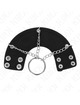 kink - penis ring 4 cm chain 7 cm metal with leather belt