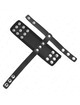 kink - leather penis cage ring with adjustable coated ball divider strap