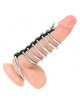 kink - 7 anillos pene metal 3.2 cm a 5 cm conectados por polipiel