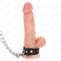 kink - anillo pene cuero con correa 21.5 x 2 cm y cadena metal 60 cm