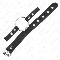 kink - leather penis ring with buckle closure 22 x 2 cm with metal ring 4 cm