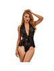 Queen lingerie - teddy escotado de encajes l/xl