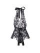 Queen lingerie - teddy escotado de encajes l/xl