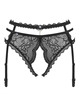 obsessive - pearlove garter belt black xs/s