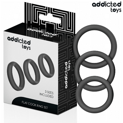 addicted toys - set of flat silicone rings