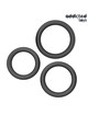 3x Cockring Addicted Toys Flat Silicone Preto