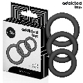 3x Cockring Addicted Toys Extra Thick Silicone Preto