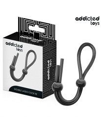 Cockring Addicted Toys Lasso Duplo Preto