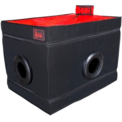 secret dome - kink club la niche cabin black red